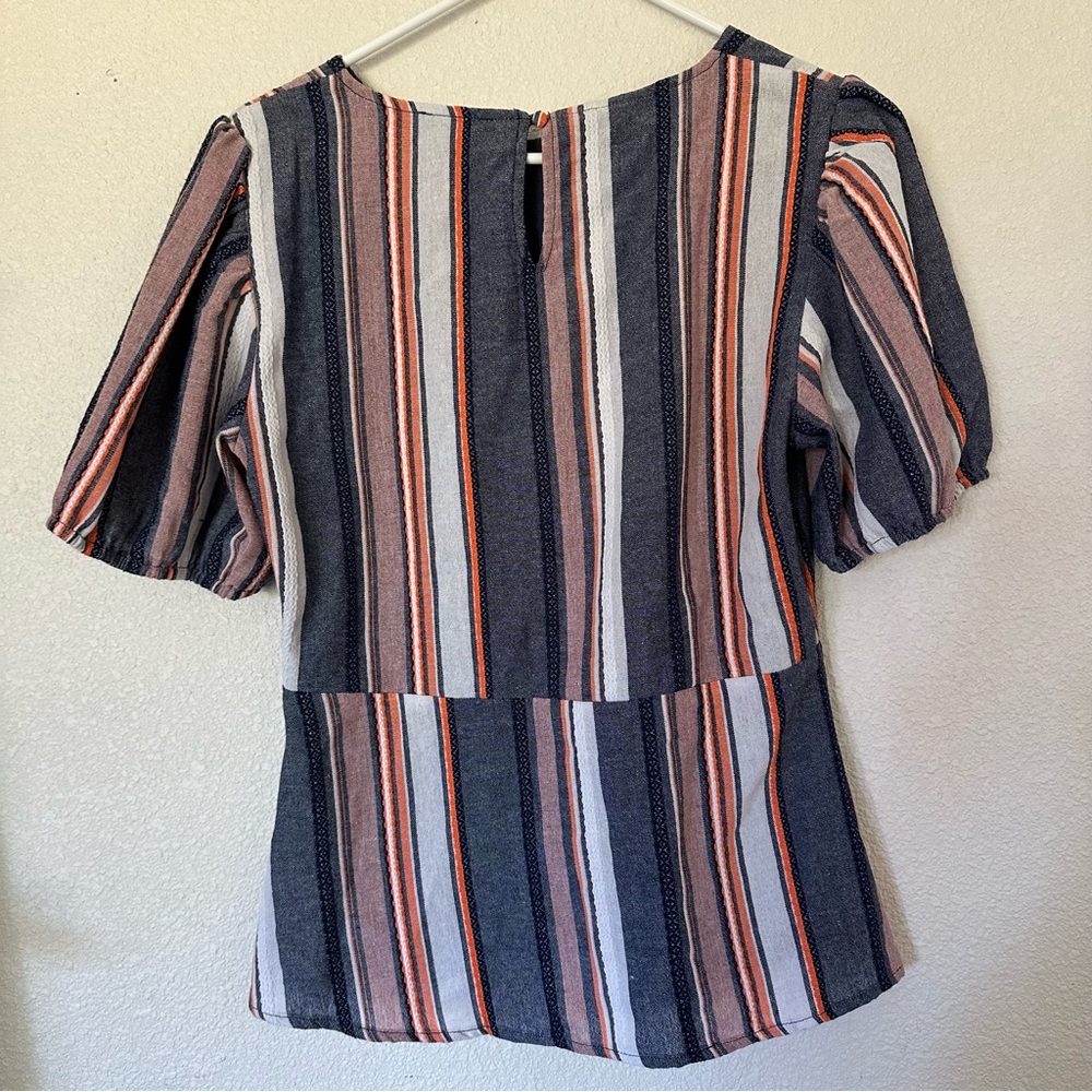 Orange Creek Multicolor Striped Blouse - Picture 6 of 11